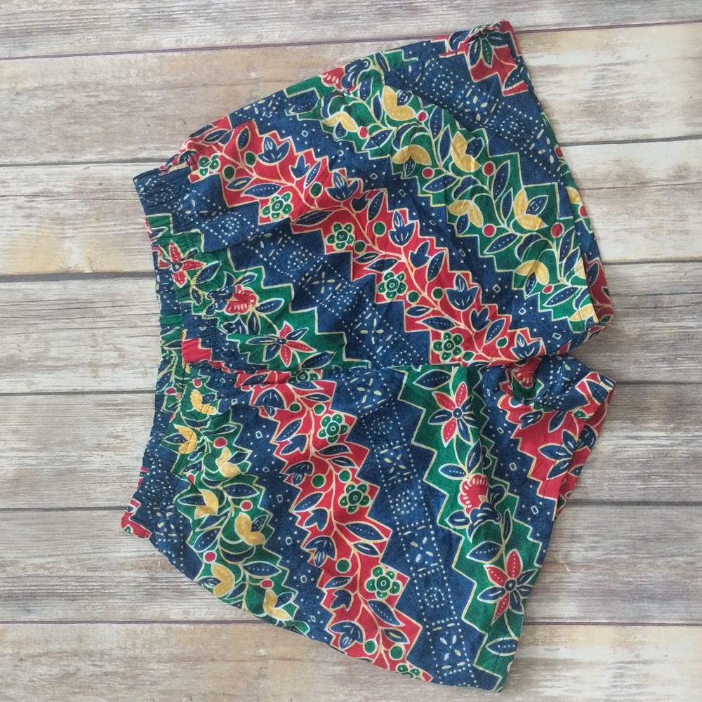 Nautica | Men's VTG Multi Color Swim Shorts Sz L